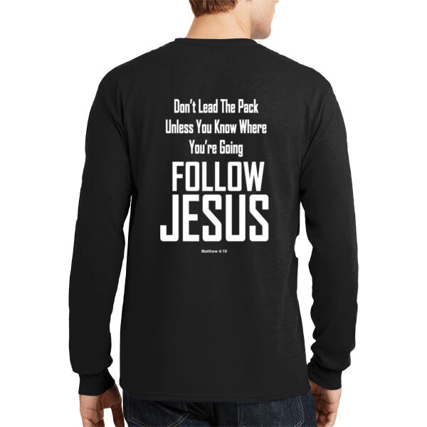 Follow Jesus - DryBlend ® 50 Cotton/50 Poly Long Sleeve T Shirt Thumbnail